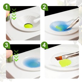Enjuagador de Brochas Limpiador de Brochas de Maquillaje Limpiador de Pinceles Multifuncional Enjuagadora de Ciclo de purificación de Agua para Brochas a Base de Agua y Brochas de Maquillaje