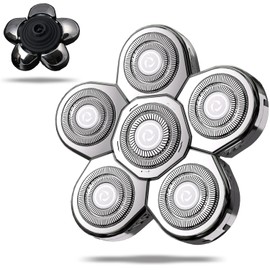 UPTARD Head Shaver Replacement Heads,Head Shaver Replacement Blades, Head Shavers for Bald Men,Head shavers for Men, Stainless Steel Rotary Blades for Electric Head Razor (silver6)