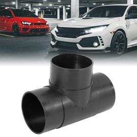 X AUTOHAUX 60mm Car Heater Warm 3 Way Air Ducting Elbow Pipe T Shape Outlet Connector Black Plastic