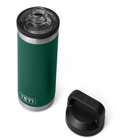 YETI Rambler 18 oz Bottle, Vacuum Insulated, Leakproof, Stainless Steel with Chug Cap, Black Forest Green