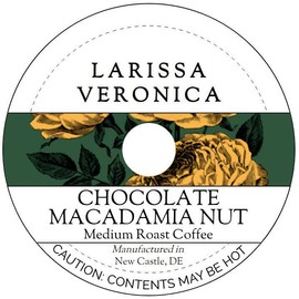 Chocolate Macadamia Nut Medium Roast Coffee (Single Serve K-Cup Pods) (Gourmet, Naturally Flavored, Whole Coffee Beans) (12 pods, ZIN: 575304)