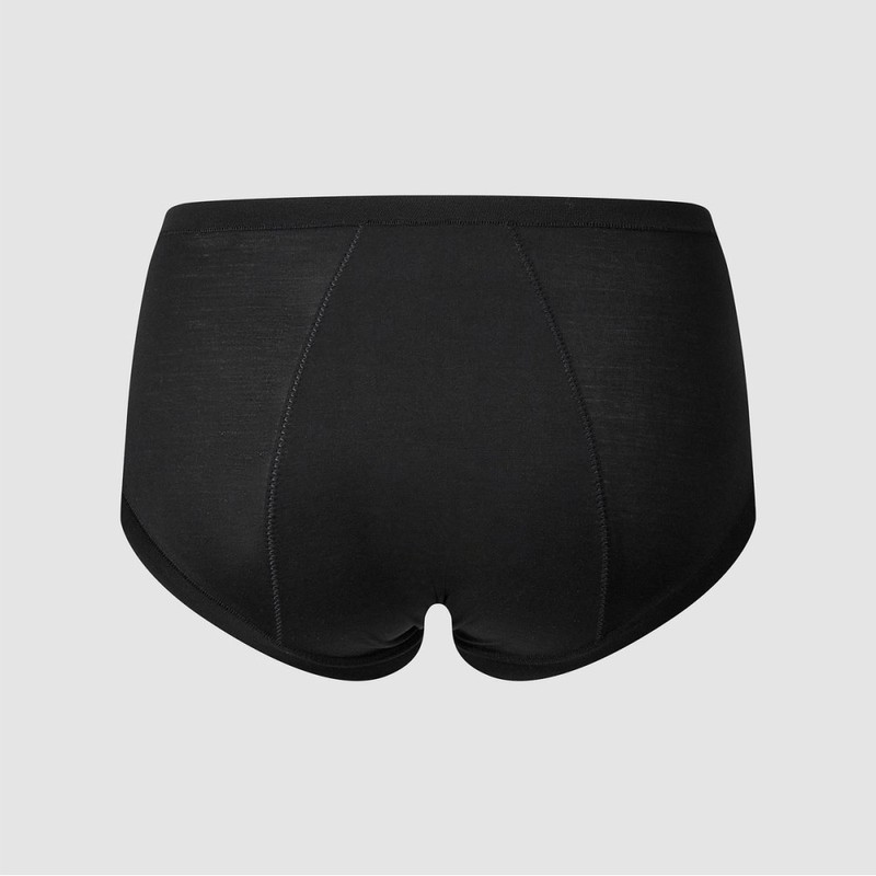 JAJU [JAJU] Women's Modal Sanitary Hip Hugger Panty 3-Pack_Black