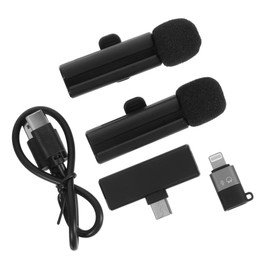 TEHAUX Wireless Clip Microphone with Noise Cancelling Technology Lightweight Portable Lapel Mic for Live Streaming Interviews and Filming Dual Connectivity for Content Creators