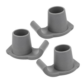 SUPVOX 3pcs Heavy Duty Walker Ski Glides Caps for Enhanced Stability Adaptable for Ice and Fit for Folding Walkers and Canes Grey