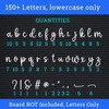 Cursive Letter Set for Felt Letterboards, 150+ Lowercase Script Letters,