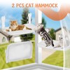 2 Pack Cat Window Perch,Cat Window Hammock Cordless Foldable Window
