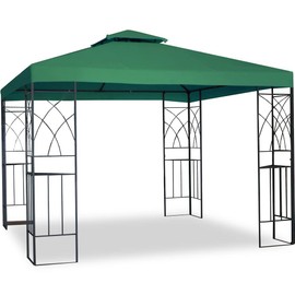 FAJOME 10' X 10' Replacement Gazebo Canopy Top - Gazebo Cover UV30 Waterproof 200g Canvas for Outdoor Garden Patio Pavilion Sun Shade (Color : Green, Size : 2-Tier)