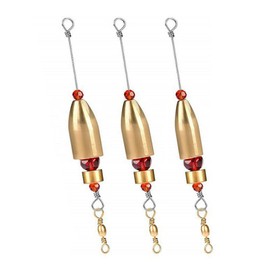 TopHomer 3 Packs Fishing Weight Bullet Shape Beads Brass Sinker 3 Models with Swivel for Saltwater Freshwater Bass Fishing Kit