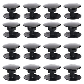 12 Pairs Crocodile Rivet Buttons Plastic Snap Lock Shoes Pop Rivet Repair and Decoration Black