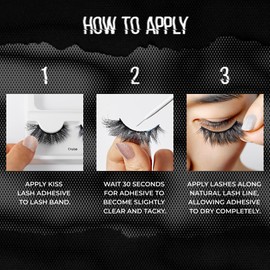 KISS Lash Couture Rebel Collection, False Eyelashes, Rockstar', 12 mm, Includes 1 Pair Of Lash, Contact Lens Friendly, Easy to Apply, Reusable Strip Lashes