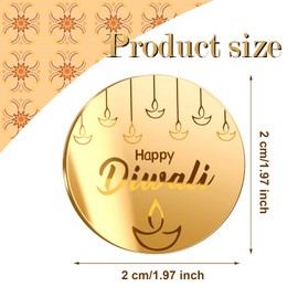 32 piezas de 32 piezas de decoración acrílica Happy Diwali para cupcakes, decoración de fiesta temática india
