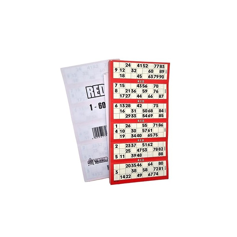 Bingosupermarket Bingo Tickets 600 Pad 6 To a Sheet 1-90