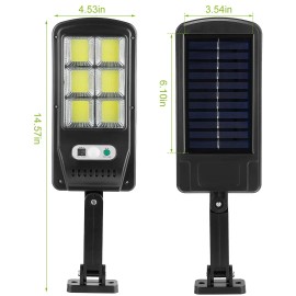 IP65 Waterproof 100LED Solar Powered Wall Lamp Outdoor Motion Sensor Light 3 Modes Beads Design Garden Lighting ModelWattage: 450W