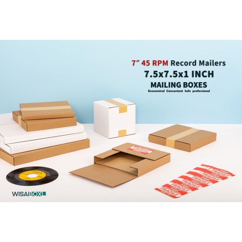 Wisaiboxl 7 Inch 45 RPM Record Mailers (NOT for 12"