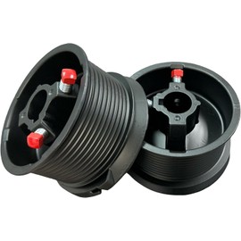 Black Series Garage Door Cable Drums Hardware Parts for Doors up to 12' Feet Door, Large Lift - Heavy Duty Long Lasting Drum for Torsion Spring Cables