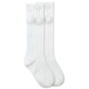 Jefferies Socks Little Girl's Rib Pom Pom Knee High Socks