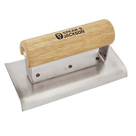 Spear & Jackson Stainless Steel Cement Edger with Timber Handle, 150 mm Size