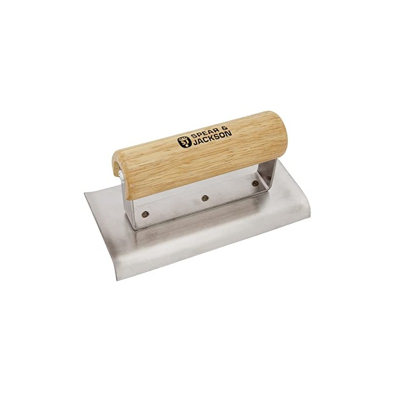 Spear & Jackson Stainless Steel Cement Edger with Timber Handle,