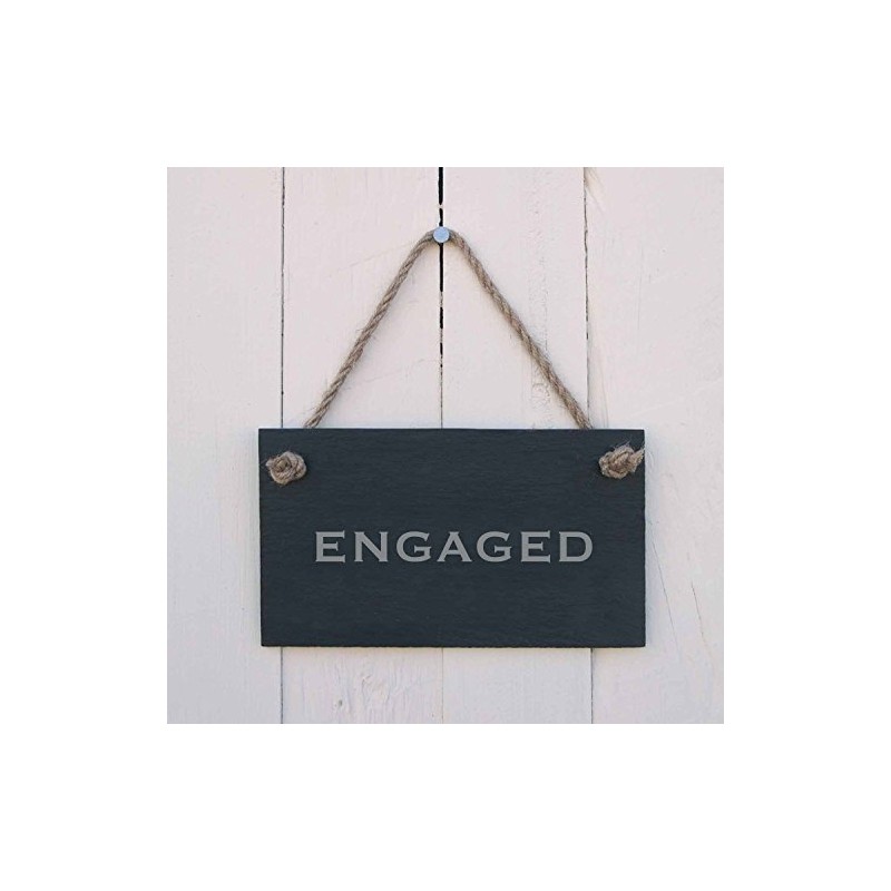 Double sided 'Engaged/Vacant' Slate Hanging Sign