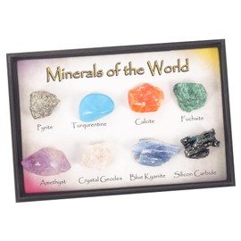 Gatuida 3sets Natural Specimen for Teaching and Decoration Unique Crystal Stones for Educational Use and Home Decor for Learning and Geological Studies