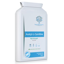 Acetyl-L-Carnitine 500mg 90 Capsules - High-Strength ALCAR with no D-carnitine - Made in The UK - Suitable for Vegans