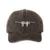 DSY Lifestyle Gigi Washed Embroidered Baseball Hat (Black)
