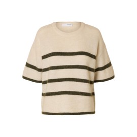 SELECTED FEMME Slfmaline Liliana 2/4 Knit O-Neck Noos, Birch