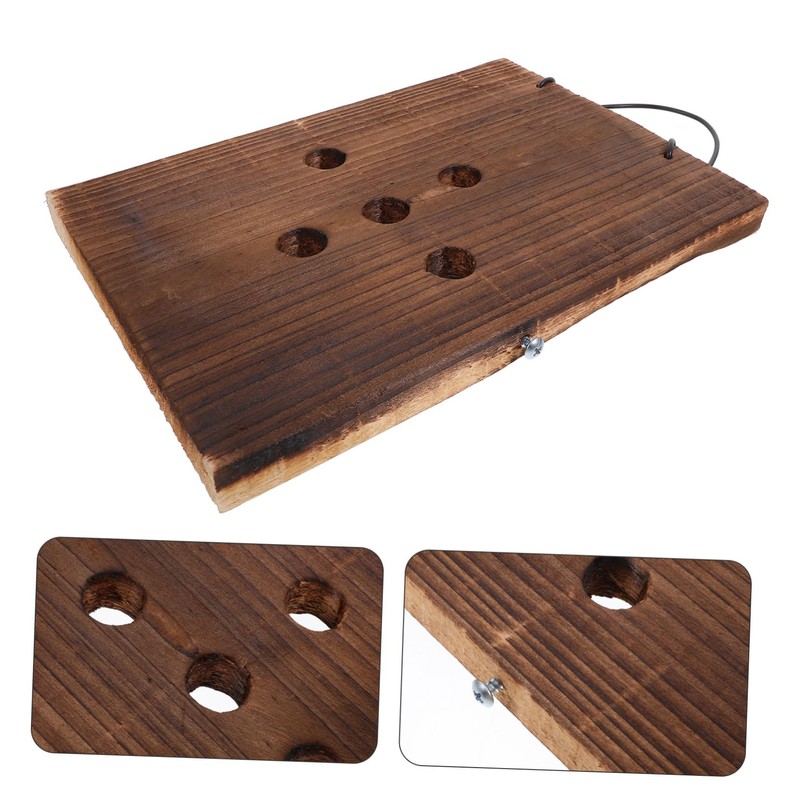 SUPVOX Hanging Wooden Plaque for Plant Display Rustic Decor Sign