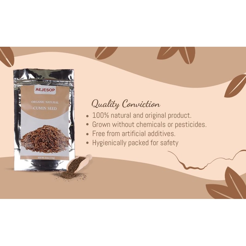 AEJESOP Organic Cumin Seeds (Jeera) - 100g
