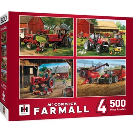 MasterPieces 2000 Piece Jigsaw Puzzle for Adult, Family, Or Youth - Farmall 4-Pack 14" X 19" - Family Owned American Puzzle Company
