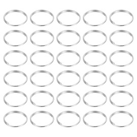 uxcell 100Pcs 12mm Double Loops Split Rings, Round Jump Ring Connector, Small Nickel Plated Small Key Chain Ring Part for DIY Crafts Making, Silver