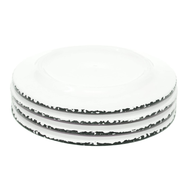 Lashuma Set of 4 Small Dinner Plates Green Olive Ceramic