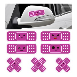 Sylvil Car Bandage Decals, Strong Adhesive Cross Cute Band-Aid Cartoon Sticker, Sun-proof & Waterproof Funny Decorative Bandage Decals for Vehicle Home Office, Car Accessories (Purple)