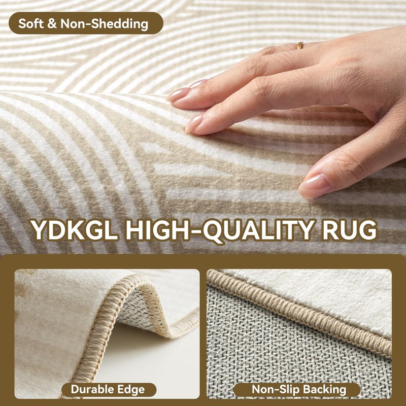 YDKGL 2x3 ft Washable Entryway Rug，Non Slip Backed Small Area