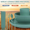 Beyoung Wheat Straw Dinnerware 6 Sets (54Pcs), Unbreakable MultiColor Eco