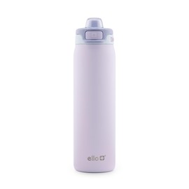 Ello Pop & Fill 22oz Stainless Steel Water Bottle with Quick Fill Technology, Double Walled and Vacuum Insulated Metal, Leak Proof Locking Lid, Sip and Chug, Reusable, BPA Free, Aurora