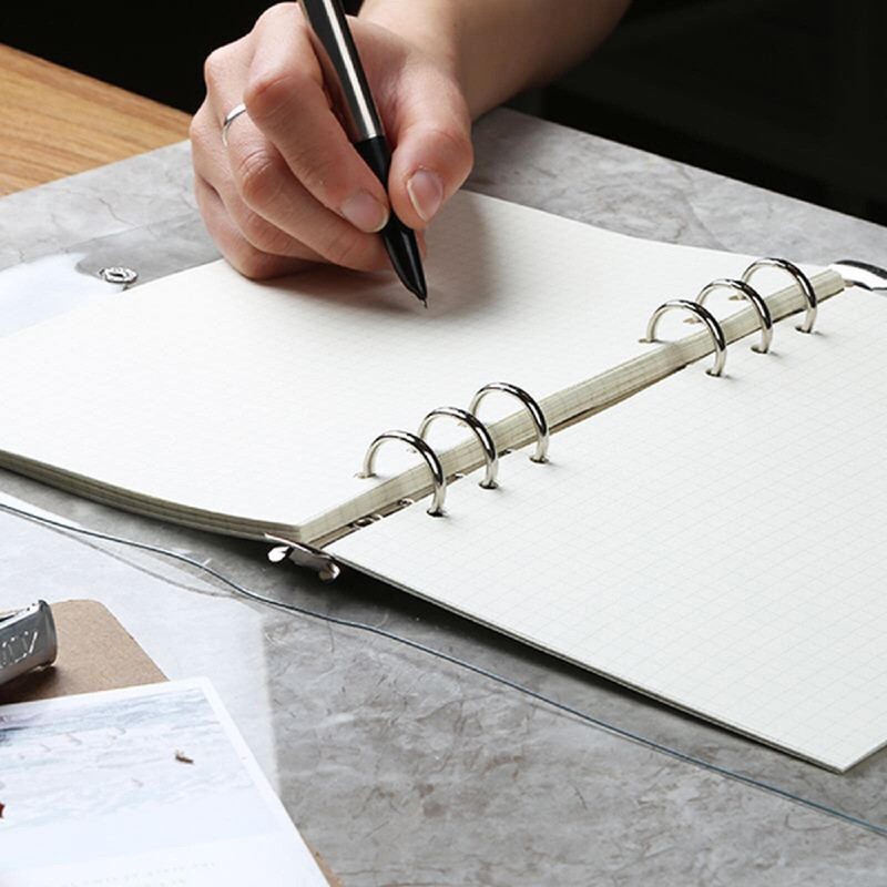 A5 Ring Binder Cover Transparent Soft PVC 6 Holes Ring