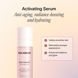 Solawave Wand Skin Therapy Activating Serum | Hyaluronic Acid and Peptides | Enhance Skincare Device Results | Hydrating Microcurrent Galvanic Current | Wrinkle Smoothing