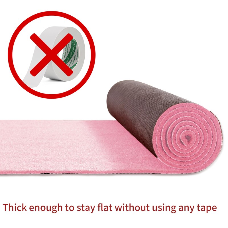 HOMBYS 450 GSM Extra Thick 3x15 ft Pink Carpet Runner