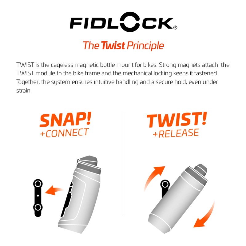 Fidlock Twist Replacement Drinking Bottle 800 ml Black