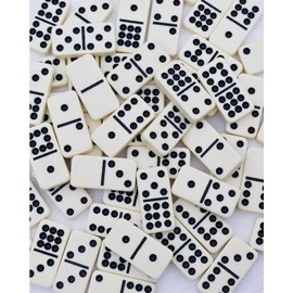 ARNCRAFT Resin Dominoes Set - 1 Pack, Games Double 6, 28-Piece Block Set, Small Blocks (White)