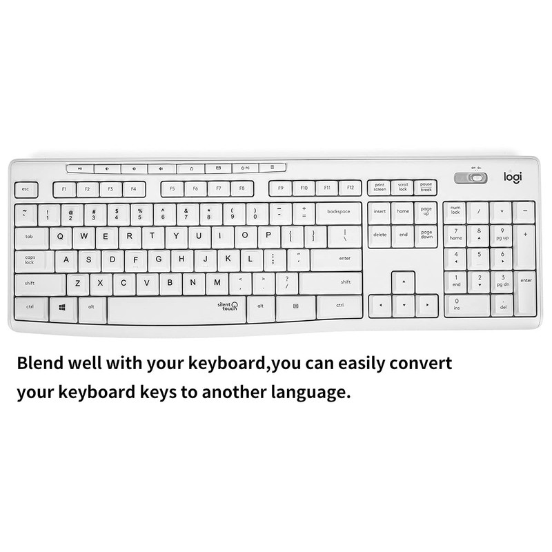(2PCS Pack) English Keyboard Stickers, Universal Keyboard Replacement Letters English