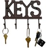 Stephanie Imports Rustic Cast Iron Keys Holder with 4 Key