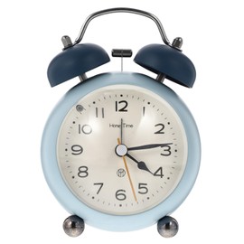 Zerodeko 1pc Chic Decorative Desk Clock Mute Alarm Clock for Home Decor Lovely Style Bedside Ornament Light Blue for Friends and Family