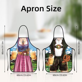 Funny BBQ Apron for Men Women – Adjustable Kitchen Apron & Oktoberfest Apron
