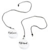 Sentiments Ceiling Fan Pull Chains with Reverse Sides - White