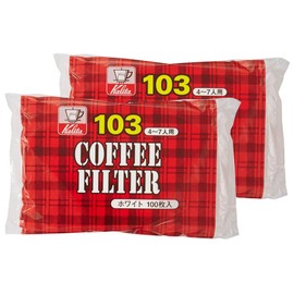 Karita Kalita Coffee Paper Filter, Trapezoid for 4 to 7 People, 200 Sheets (100 x 2), White, Stylish, Camping, Outdoors, Coffee House, Antique, Wedding, Celebration, Gift, Birthday, Women, Men, 60th