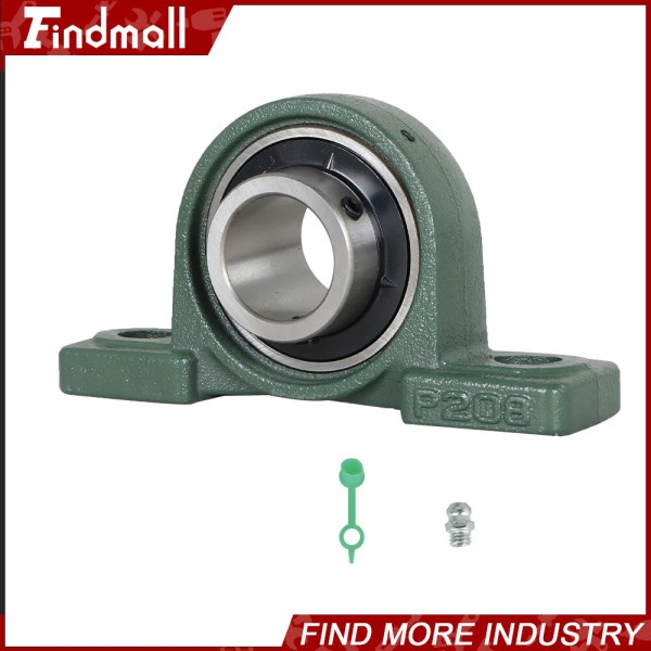 findmall 2PC UCP208-24 Solid Pillow Block Bearing 1-1/2 Bore Self