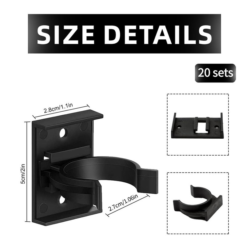 LEEQ 20pcs Kitchen Skirting Clips Heavy Duty Kitchen Kickboard Pedestal