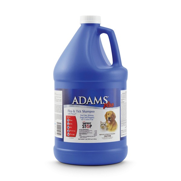 Adams Plus Flea & Tick Shampoo with Precor, 1-gallon